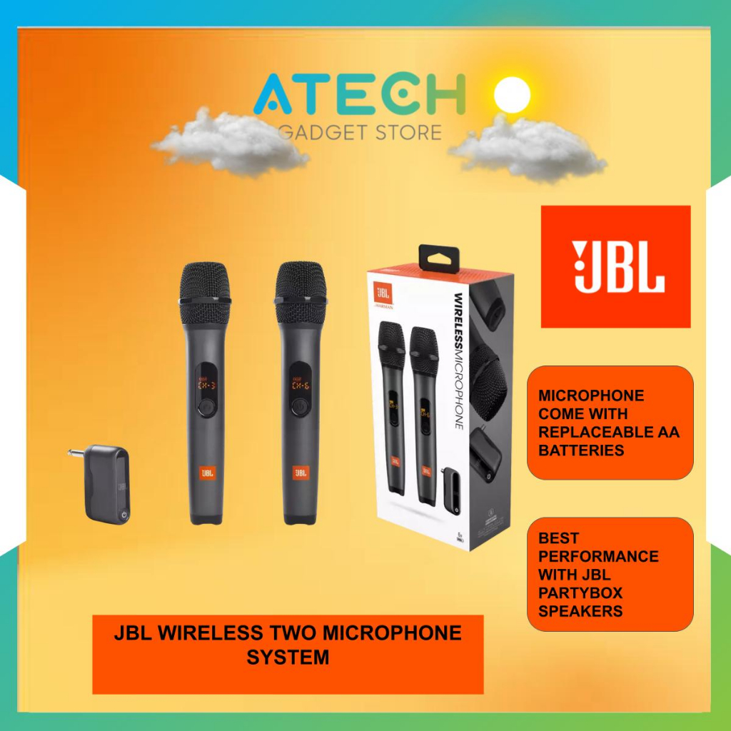 JBL Wireless Microphone JBL PartyBox Wireless MIC UHF Microphone System  2-Pack Twin Pack Set (CAS2)