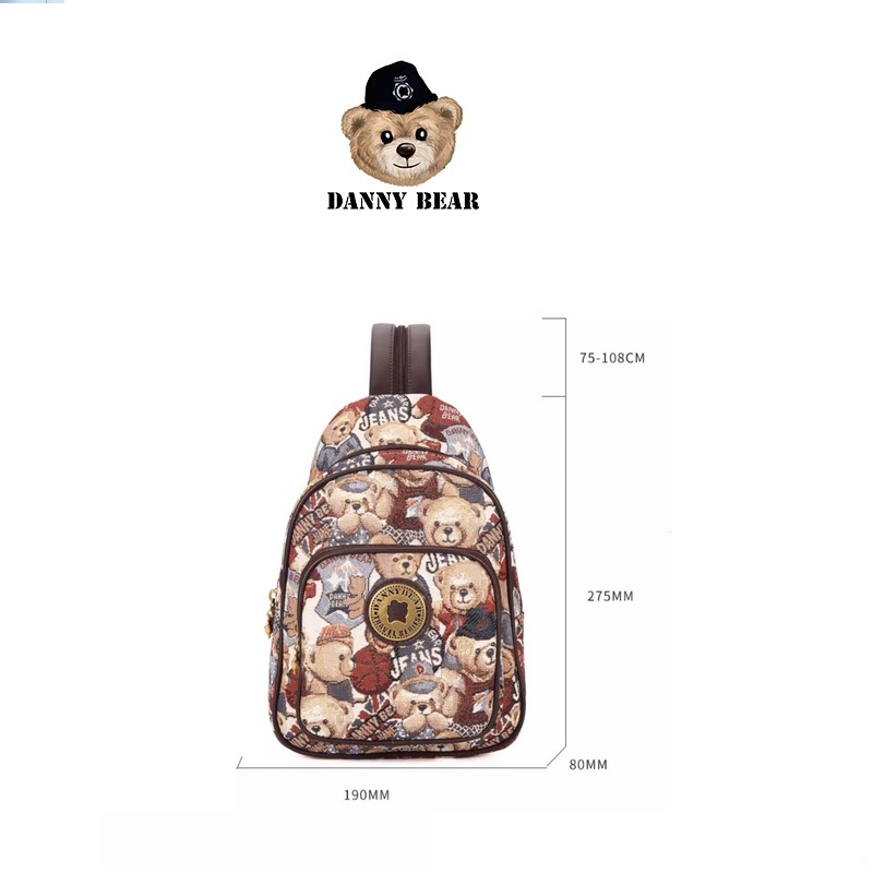 Danny Bear Series Backpack Chest Bag