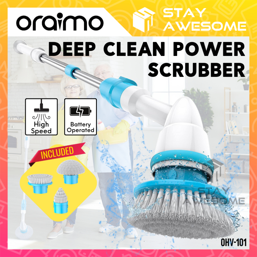 ORAIMO Toilet Floor Bathroom Cleaning Brush Rechargeable Cordless