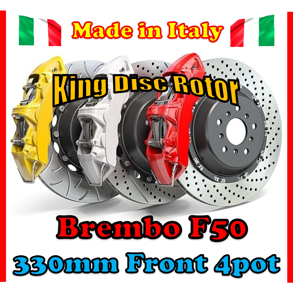 Brembo F50 Front 330mm 4pot Caliper Made in Italy for All Car Models Shopee Malaysia