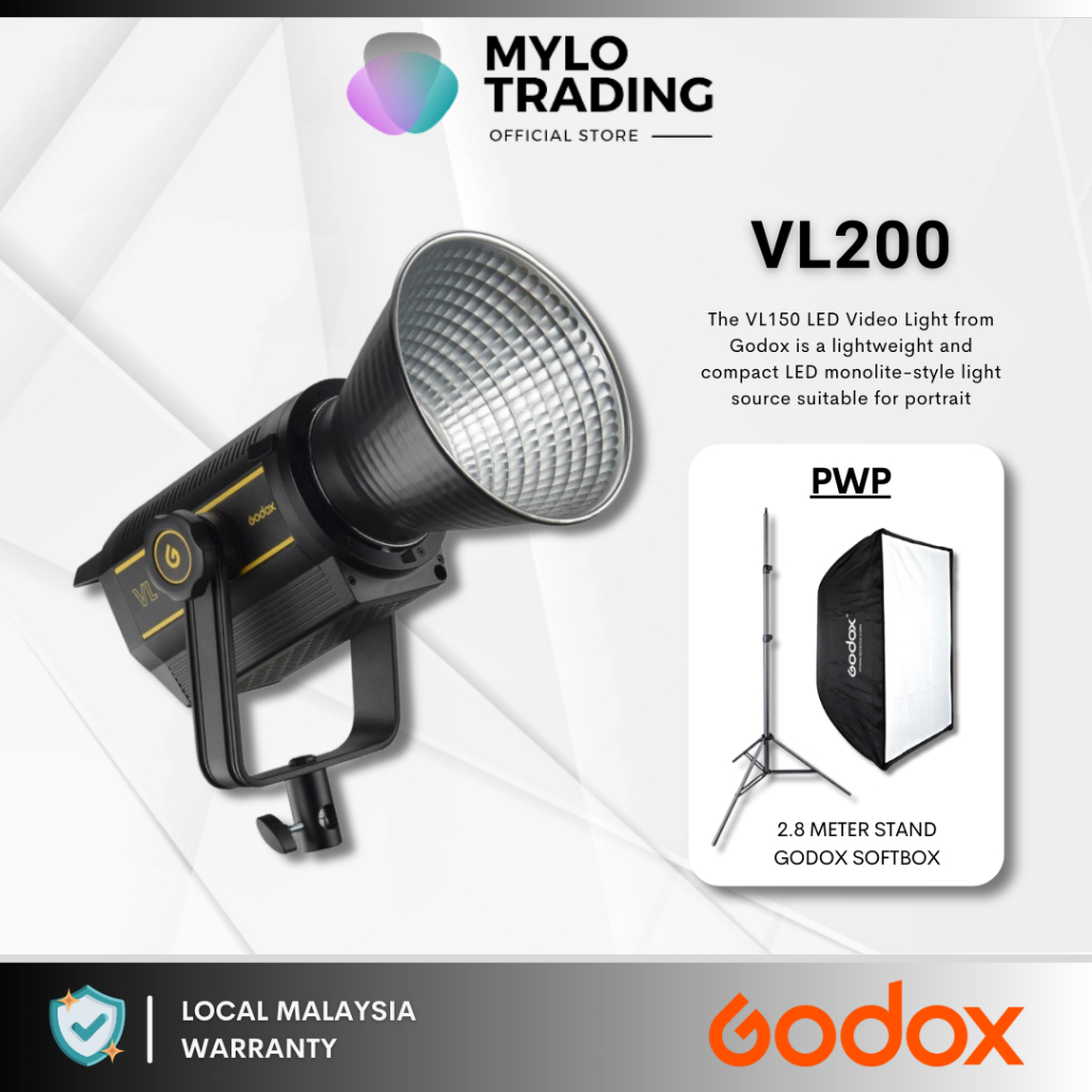 Godox VL150 VL200 VL300 VL150 VL200 VL300 300W 5600K White Version