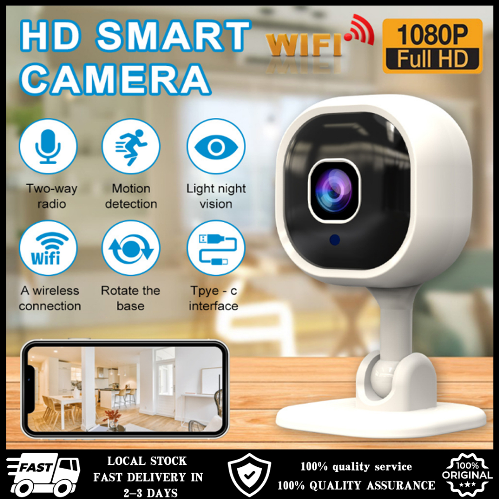🔥READY STOCK🔥 HD Wireless camera WiFi 1080p home Infrared night vision ...