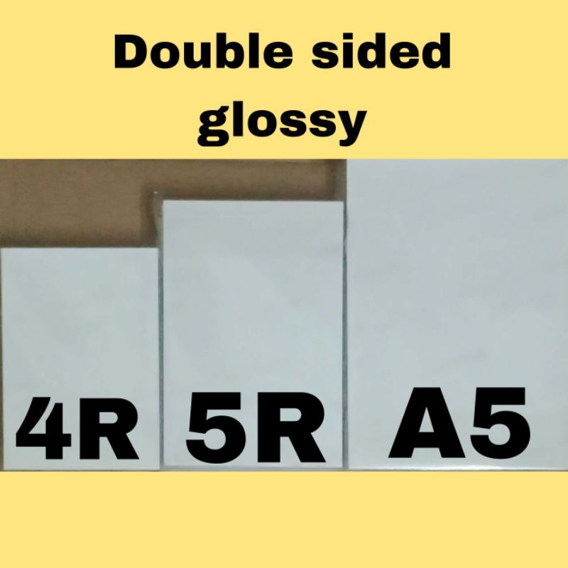 4R 5R A5 Double Sided Glossy Photo Paper 230-300gsm 50/100 sheets ...