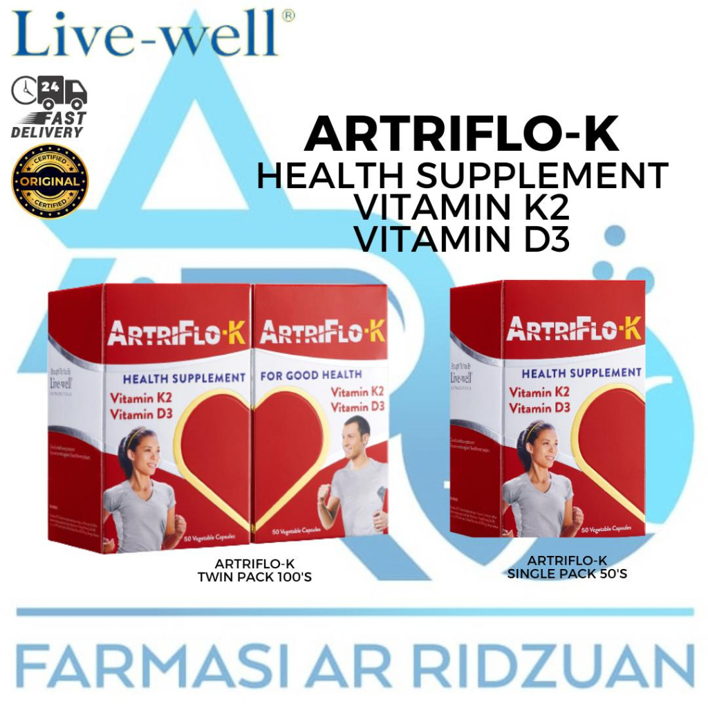 Artriflok Vitamin K3 & Vitamin D3 Single Pack 50's / Artriflok