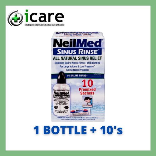 NEILMED SINUS RINSE STARTER KIT ( 1 BOTTLE + 10'S ) EXP DATE 01/2027