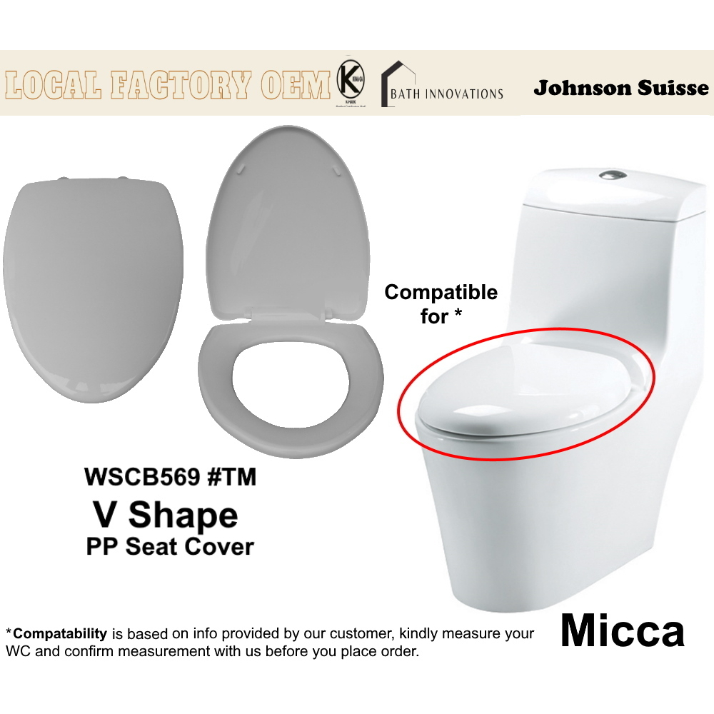 Johnson Suisse Micca (WBSC950019WW) Compatible Toilet Seat Cover