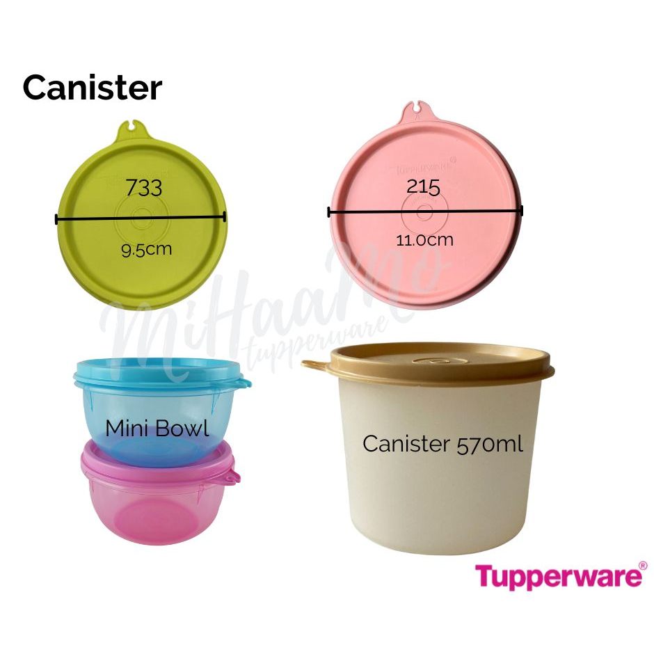 Tupperware Replacement Spare Parts Mini Bowl 570ml Canister Seal ...