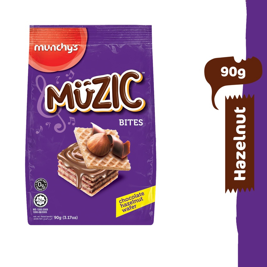 Munchy's Muzic Hazelnut Wafer Bites 90g | Shopee Malaysia