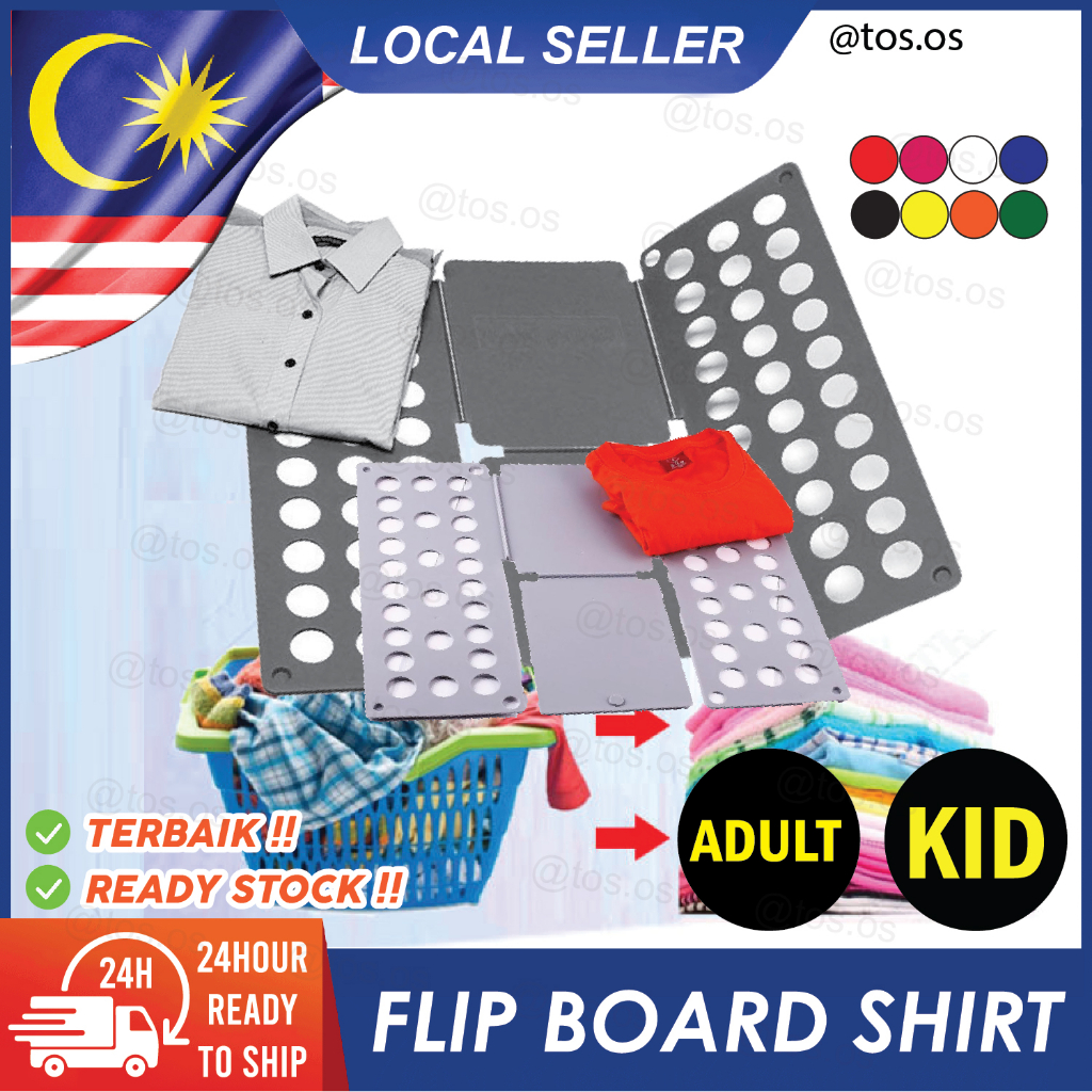 FlipFold Garment Folding Board : original shirt and laundry folder