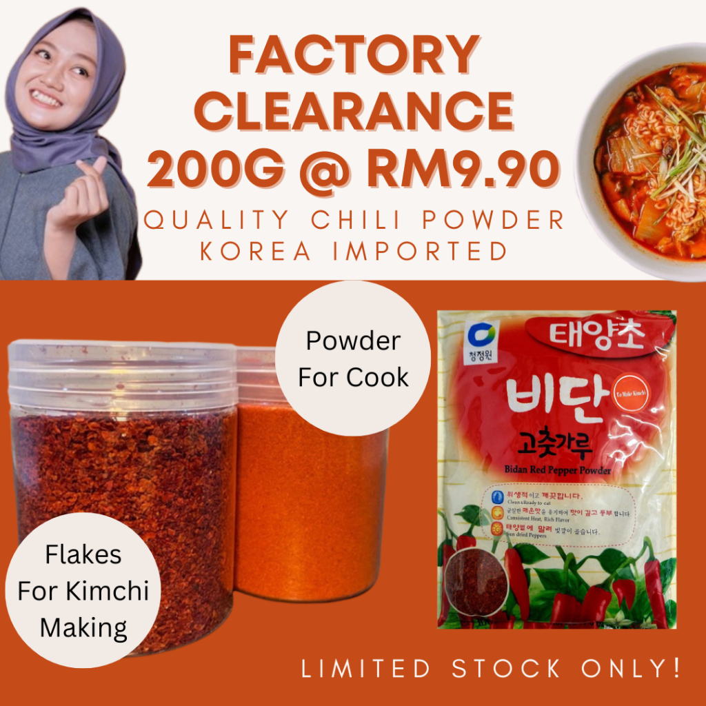 Korean Chili Flakes Gochugaru (Imported Premium Korea Chili flakes/ powder) Repack chili powder
