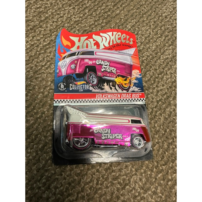 RLC HOTWHEELS CANDY STRIPER Volkswagen Drag Bus good