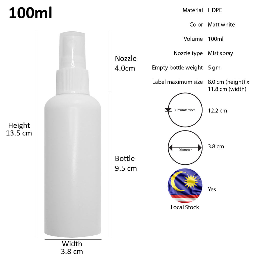 Ml Ml Ml White Hdpe Bottle With Mist Spray Hdpe Botol Plastik Putih With Mist Sprayer