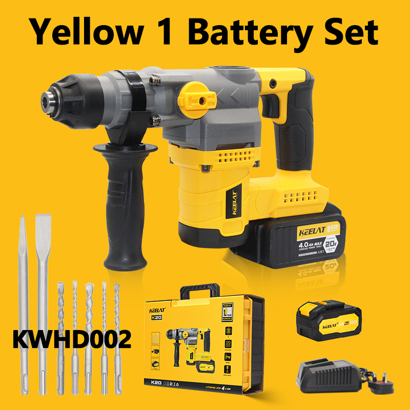 KEELAT 4 in 1 Cordless Combo Set Brushless Drill Impact Wrench Angle