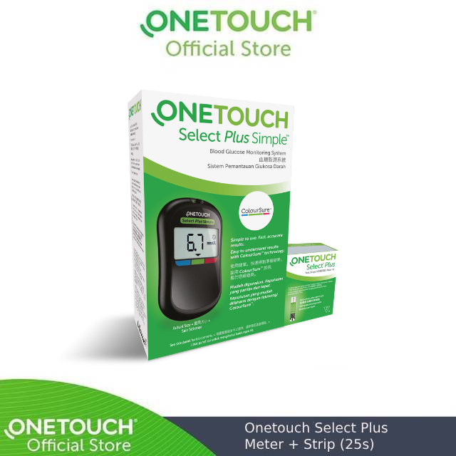 Onetouch Select Plus Simple Meter + Select Plus Strip (25's) Easy ...
