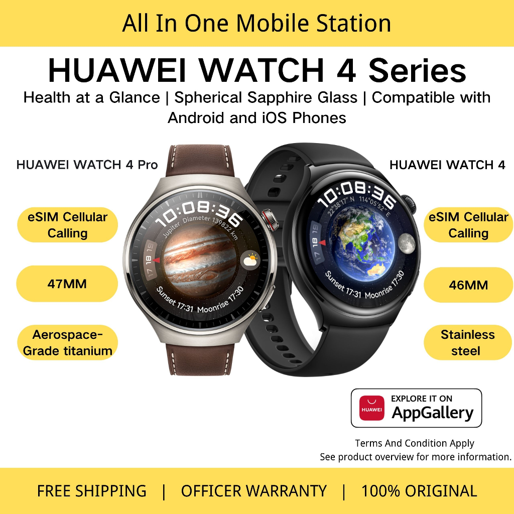 HUAWEI WATCH 4 Pro Bluetooth Smartwatch Blood Oxygen Monitor Sports 1.5