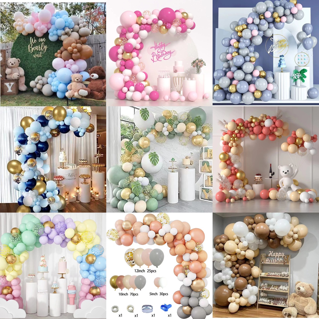 Ready Stock INS Balloon Garland Arch Kit Birthday Party Decoration Set ...