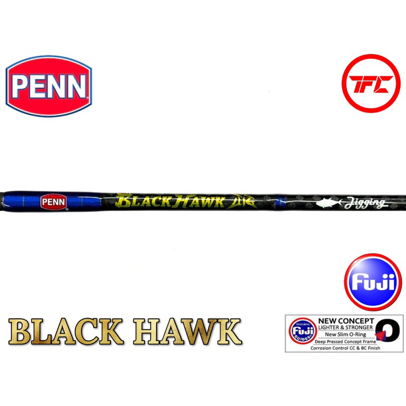 Penn Black Hawk Jigging Casting 6Ft Fishing Rod PE 1.5-4 Jig