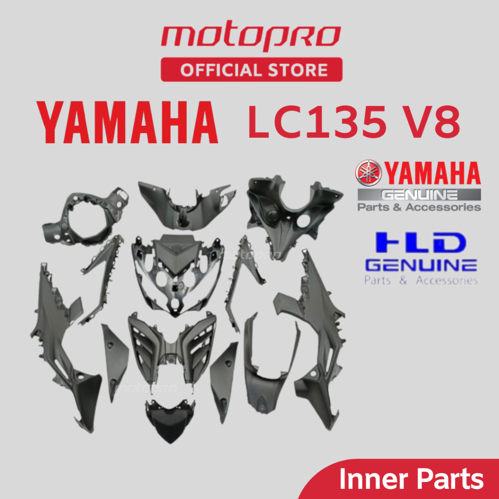 100% ORIGINAL YAMAHA 135LC NEW V8 Full Set Inner Non Color Body Parts ...