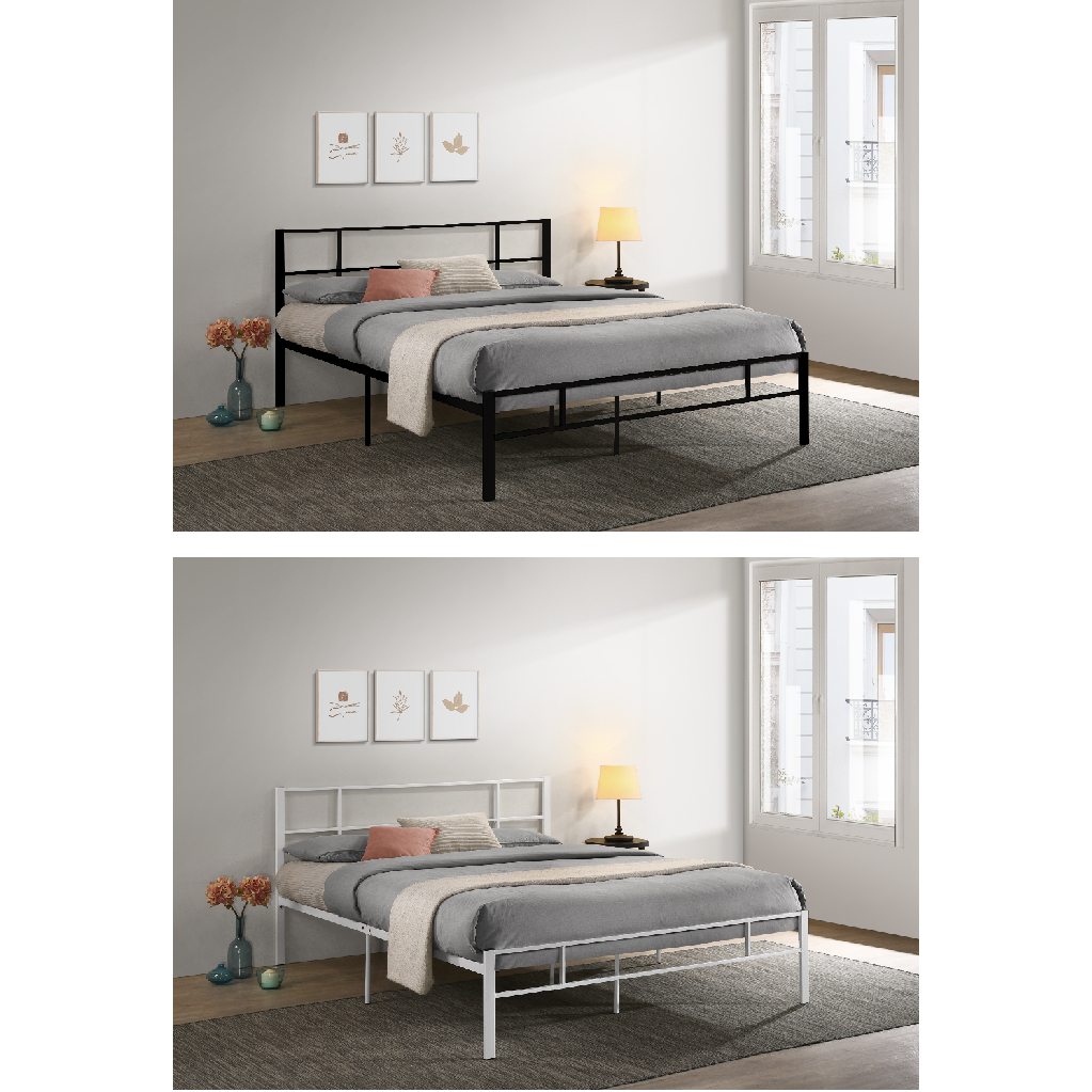 GABBY Queen Size Bed Frame Queen Bed Frame Metal Double Bed Katil Besi ...