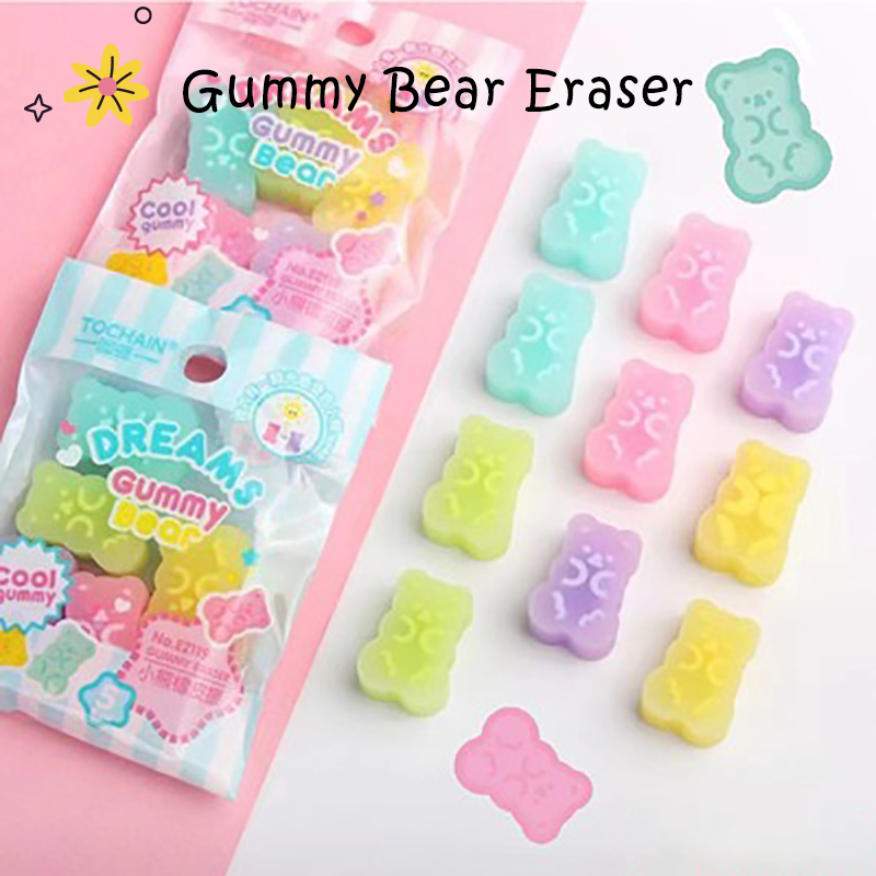 Gummy Bear Eraser Kawaii Eraser Shopee Malaysia