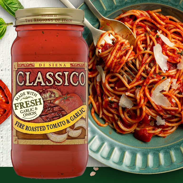 Di Siena Classico Fire Roasted Tomato & Garlic Pasta Sauce, 680g ...