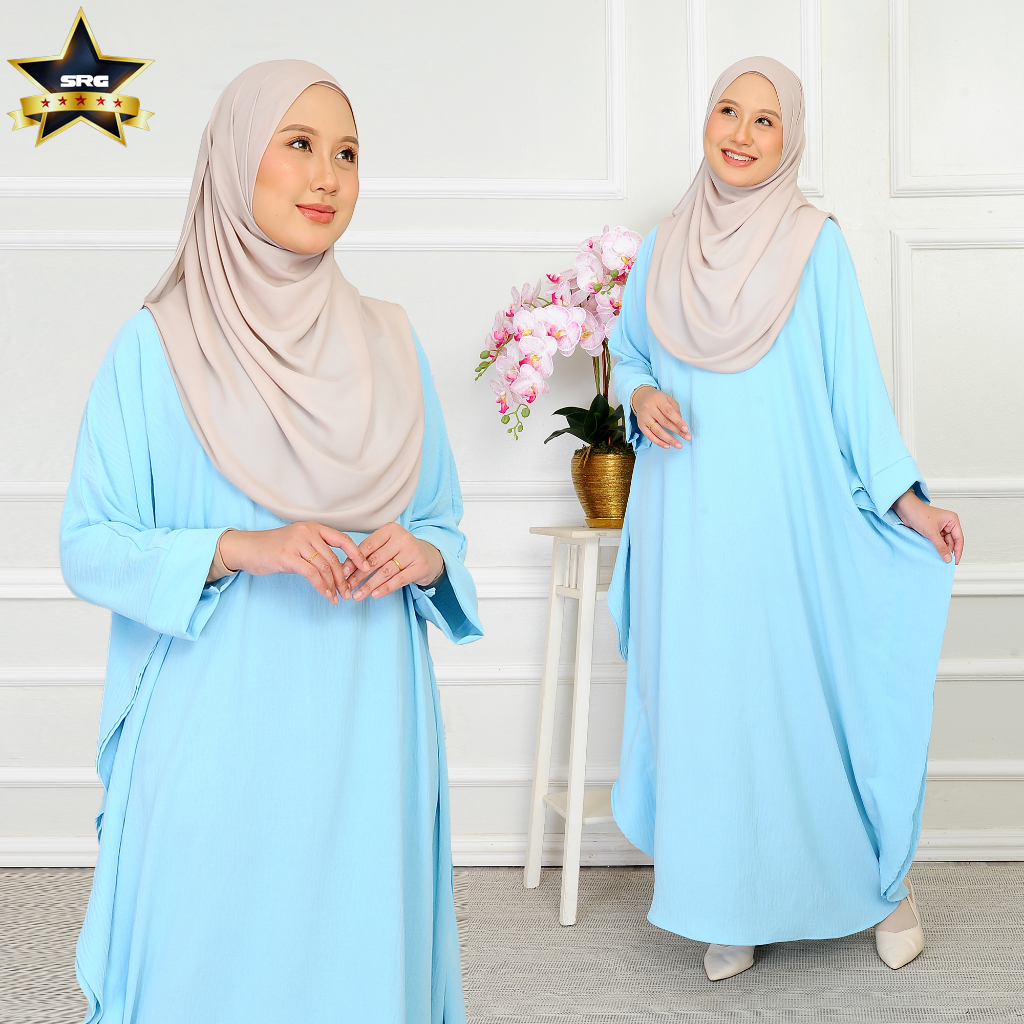 MUSLIMAH KAFTAN FREE SIZE( PREMIUM QUALITY CEY PLAIN) | Shopee Malaysia