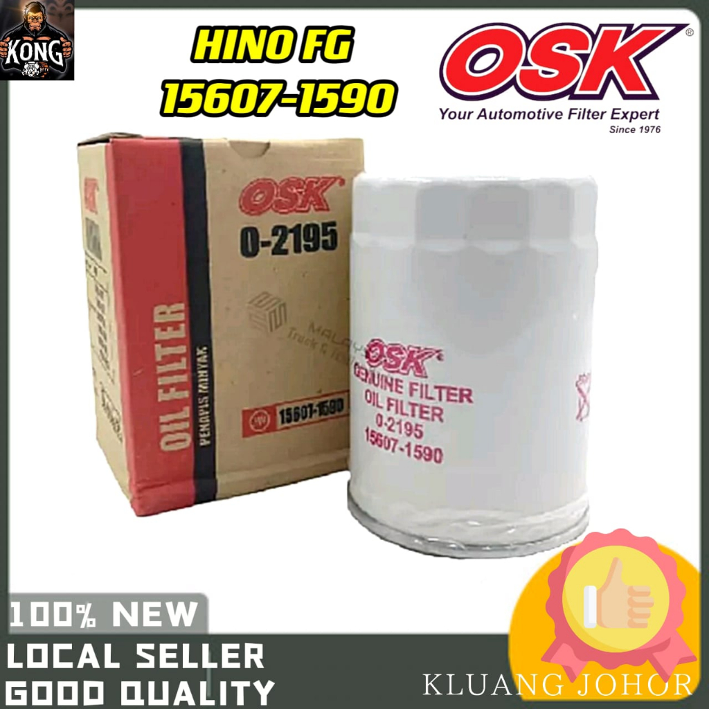 OSK O-2195 HINO FG OIL FILTER (15607-1590) PENAPIS MINYAK LORI OIL ...