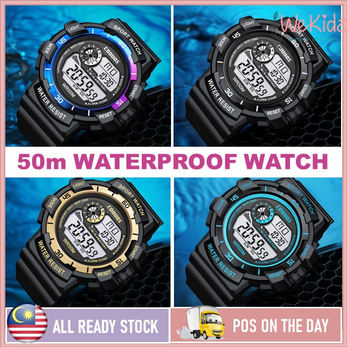 50m waterproof cheap watch