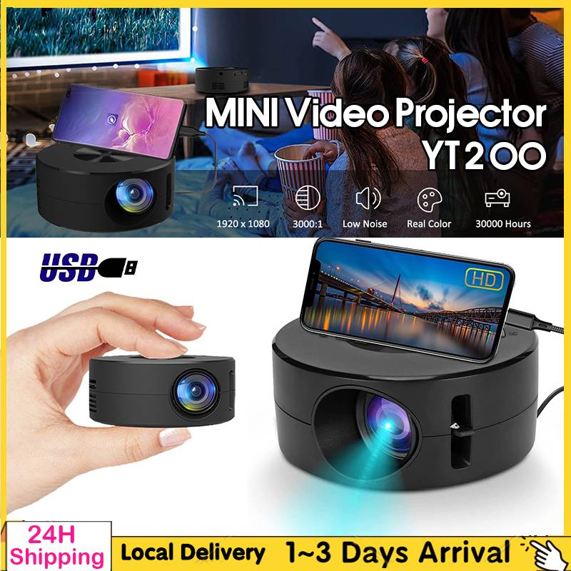 🔥Ready Stock🔥YT200 Projector Mini Phone iPad Portable WIFI Projector