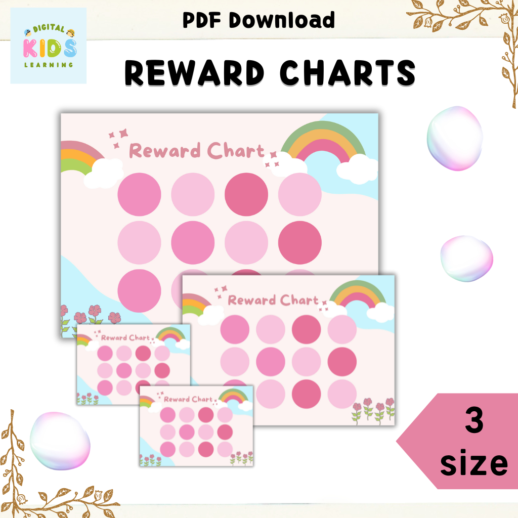 PDF Printable Rewards chart Kad Ganjaran Murid 3 IN 1 Instant download ...