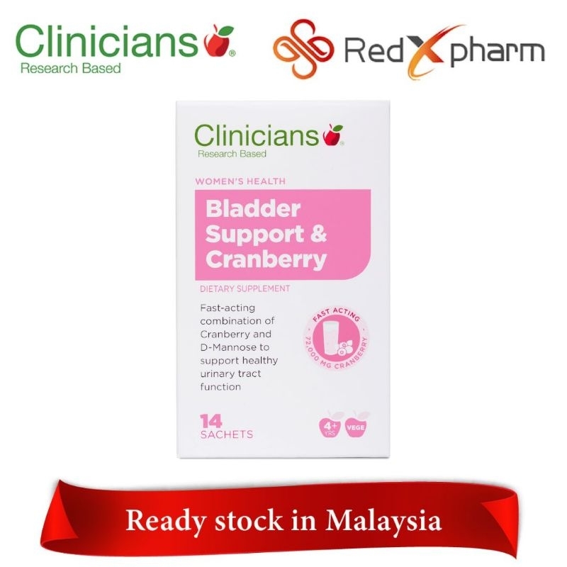 Clinicians Bladder Support & Cranberry Sachets 14 Sachets (Ready Stock