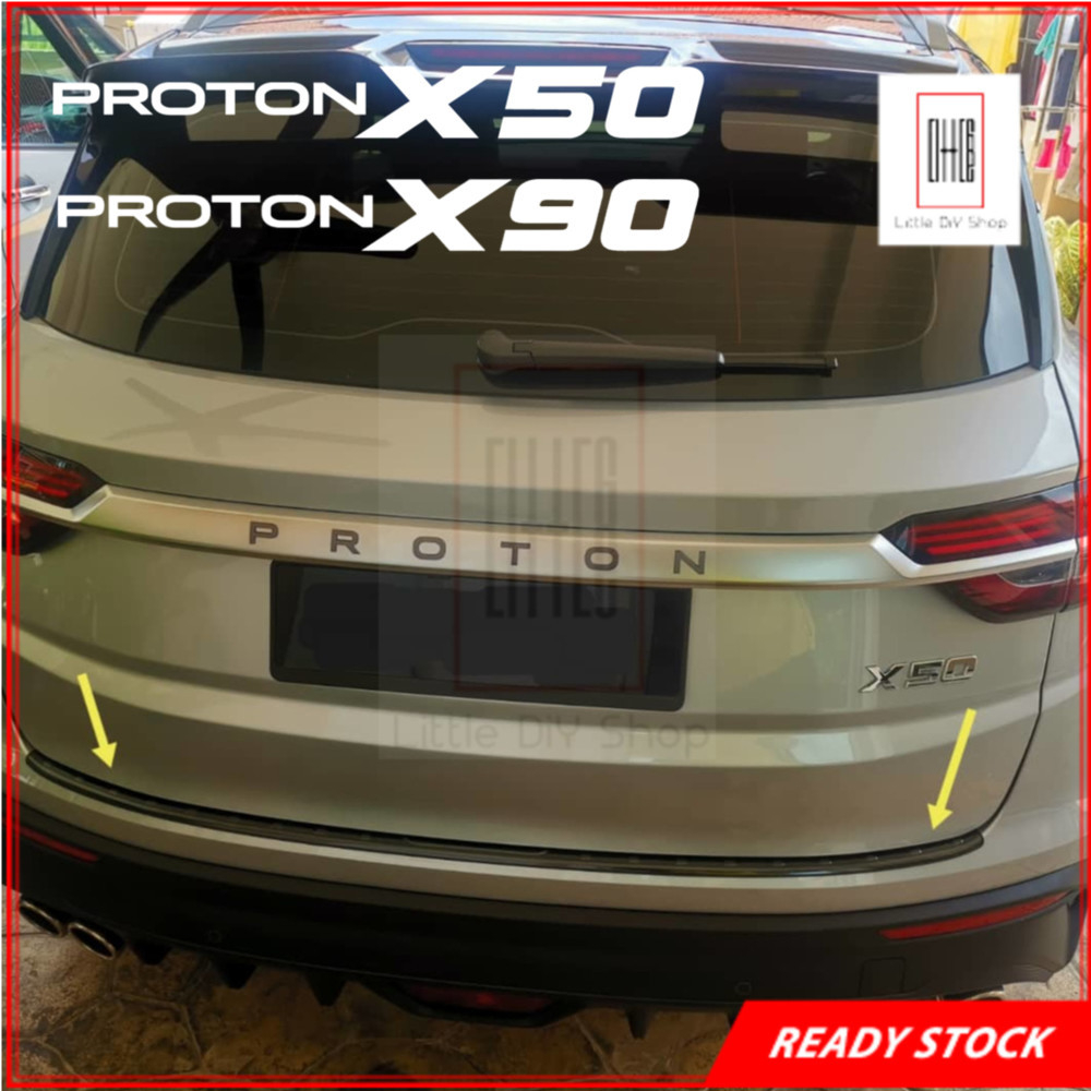 Proton X50 X90 Rear Bumper Outer Stainless Steel Titinium Guard ...