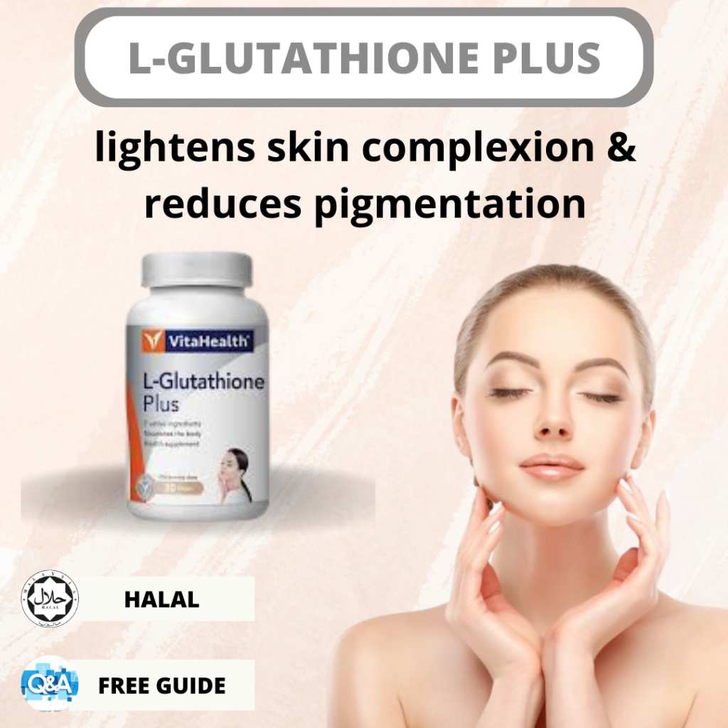 VITAHEALTH L-GLUTATHIONE PLUS 30'S || SUPPLEMENT WHITENING | Shopee ...