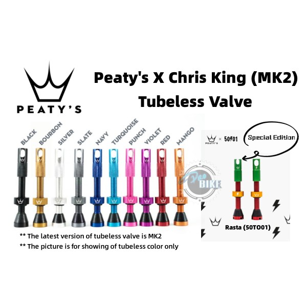 Peaty S X Chris King Mk Tubeless Valve Bicycle Tubeless Valve Peaty S