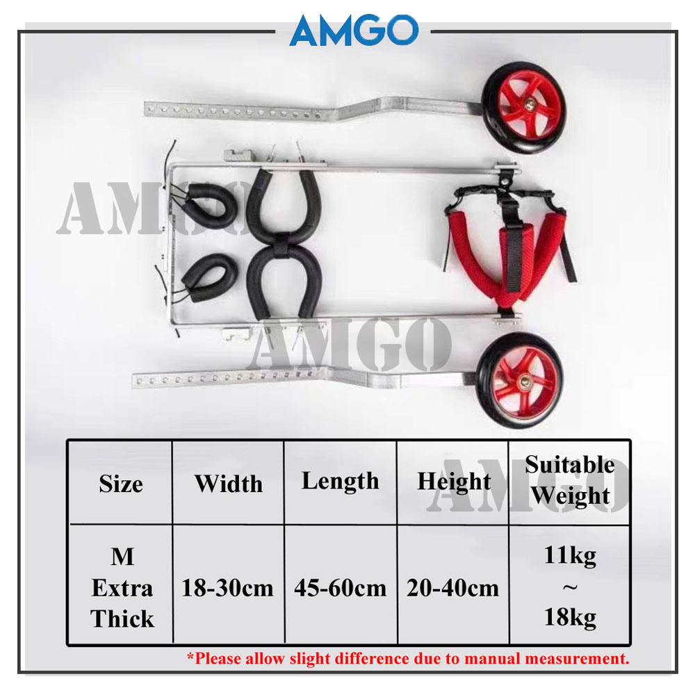 AMGO [XS] Dog Wheelchair Elderly Dog Disabled Large and Small Dog Cat