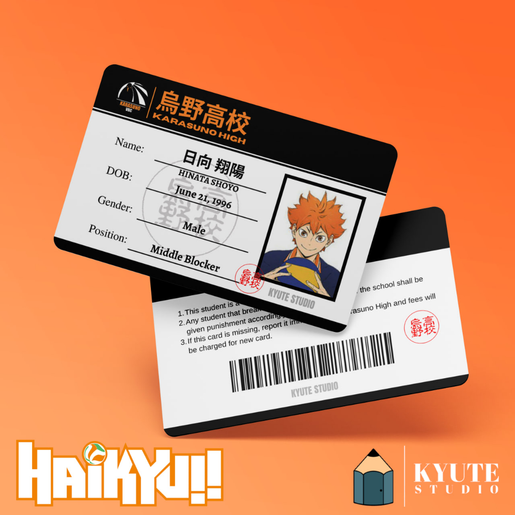 Haikyuu 2024 school ID card merch set from @ri_mumu !