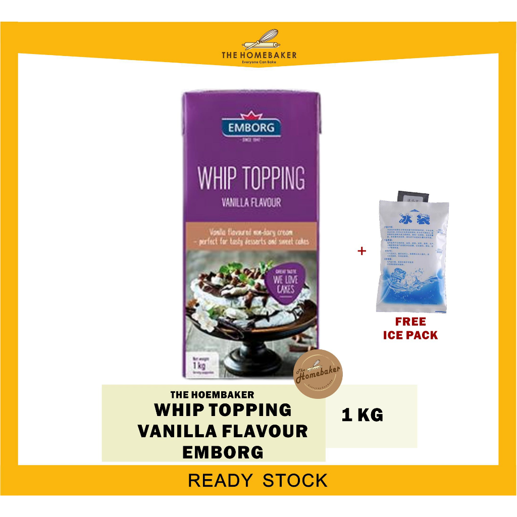 WHIP TOPPING VANILLA 1KG HOMEBAKER HALAL Shopee Malaysia