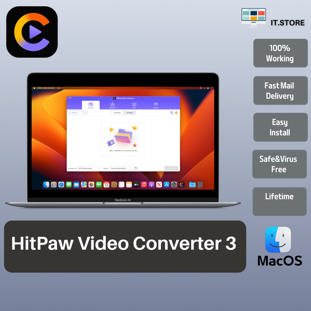 HitPaw Video Converter 2 Lifetime for Intel and M1 Chip Apple Silicone