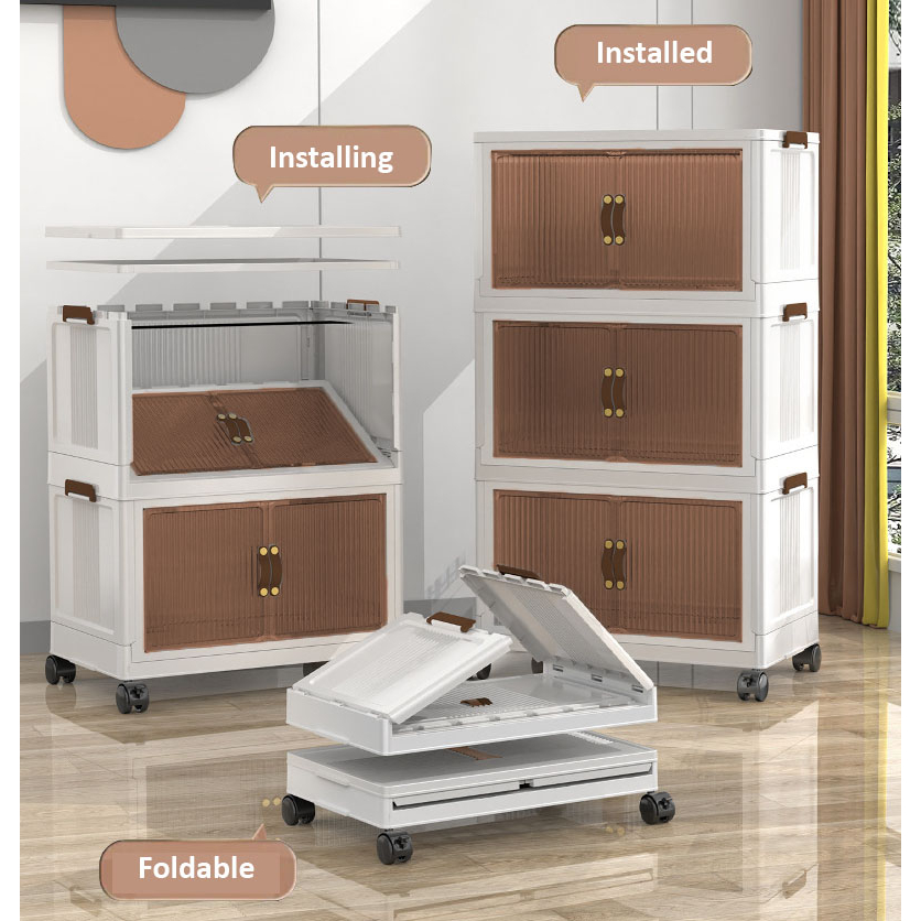 FREE SHIPPING MR SE 1-5 Layer Foldable Large Storage Box Stackable ...