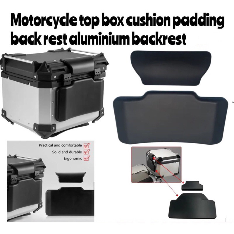 Motorcycle Top Box Backrest Pad Heavy Duty Cushion for 28L 35L 45L 55L