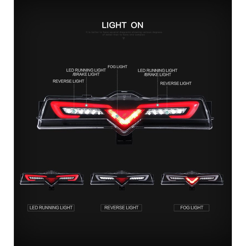 Toyota gt86 Subaru BRZ rear bumper valenti third brake fog led lamp