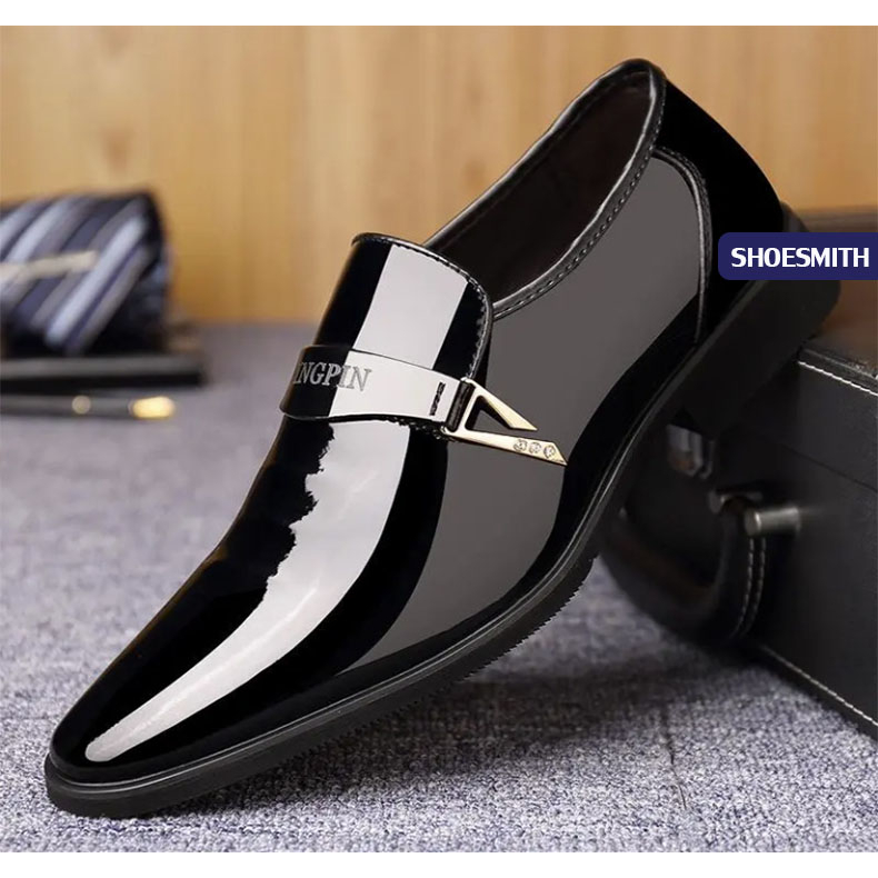 🔥Ready Stock🔥 kasut kulit lelaki PU leather men's leather shoes Office Business Slip on Leather
