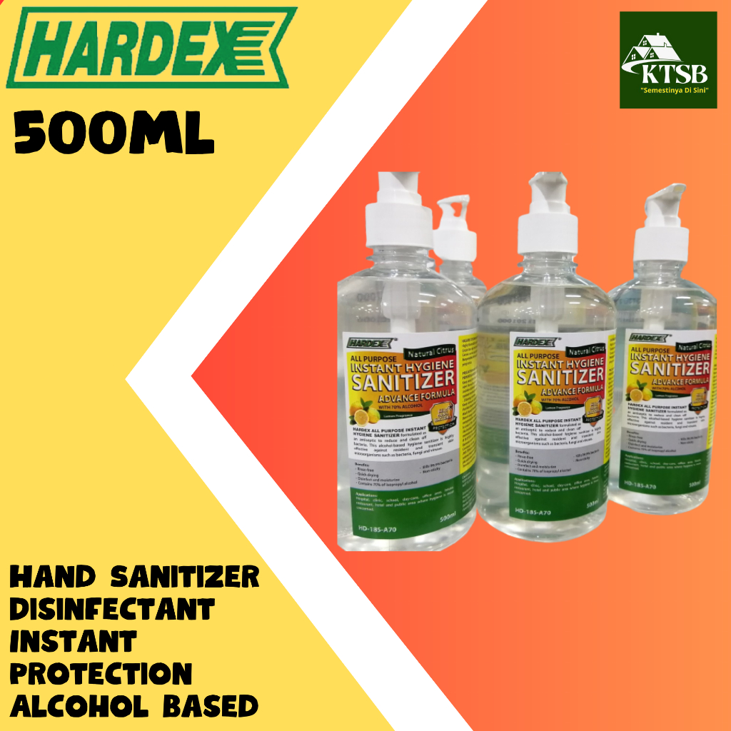 Hardex Hand Sanitizer Disinfectant Instant Protection Alcohol Based