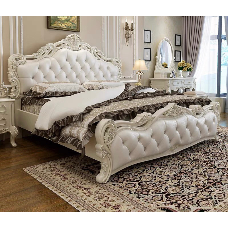 Modern European Bed Frame Queen Luxurious King Queen Size Elegant