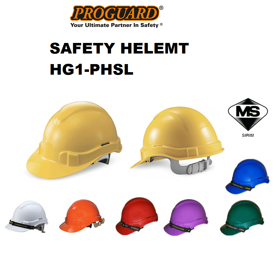 PROGUARD SAFETY HELMET - PLASTIC HARNESS / SLIDE LOCK, P/N: HG1-PHSL ...