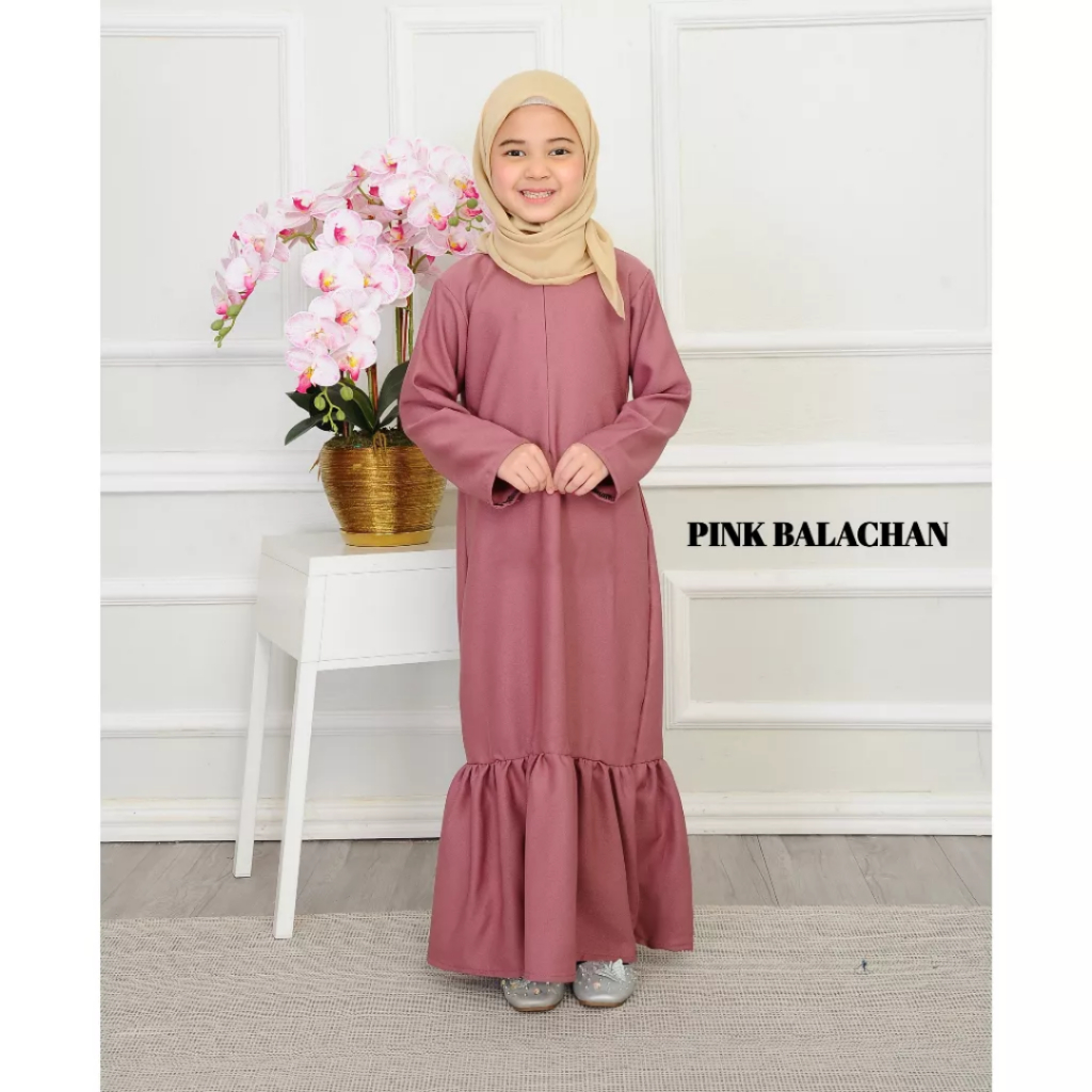 budak jubah baju perempuan muslimah dress kanak kanak perempuan kids ...