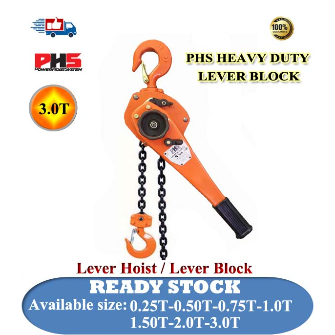 3TON PHS HSH-V Lever Hoist Lever Block / Chain Lock | Shopee Malaysia