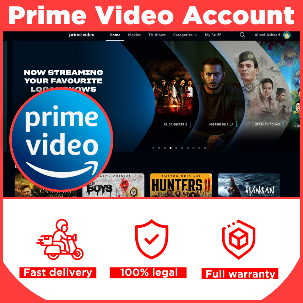 Amazon Prime Video Account 4K UHD ( Instant Delivery +warranty ) USA
