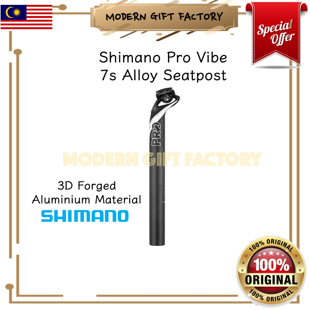 CLEARANCE M sia Ship SHIMANO Pro Vibe 7S Alloy Seatpost White Black Shopee Malaysia