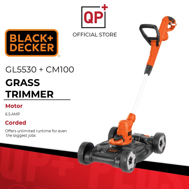 BLACK & DECKER STRING GRASS TRIMMER GL5530 + CITY MOVER CM100 BASE